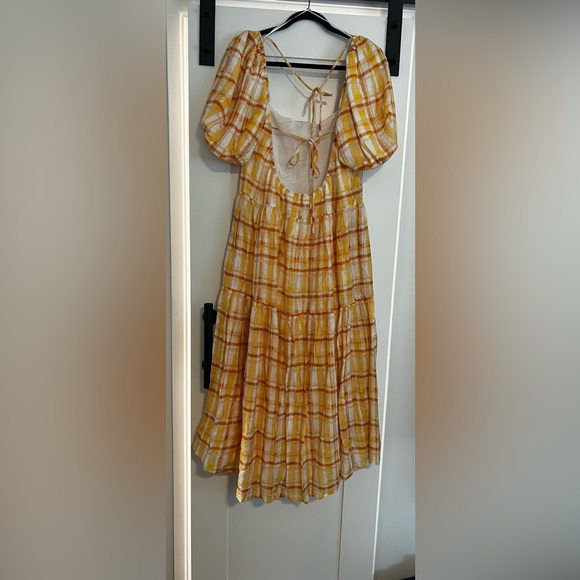 ASTR The Label Orange Yellow Plaid Dress - Picture 4 of 9
